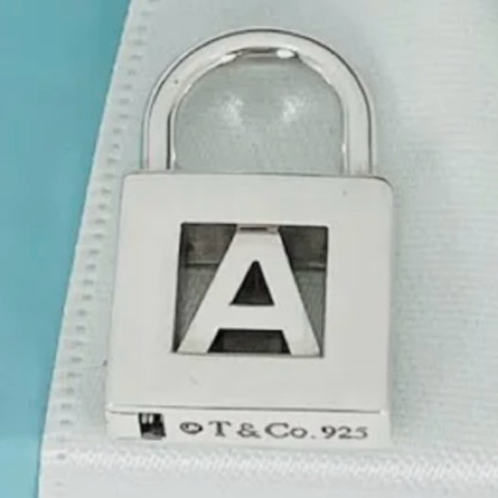 Tiffany & Co. ~ Beautiful Padlock Letter “A” (Gift Bag, Box & Pouch Included)